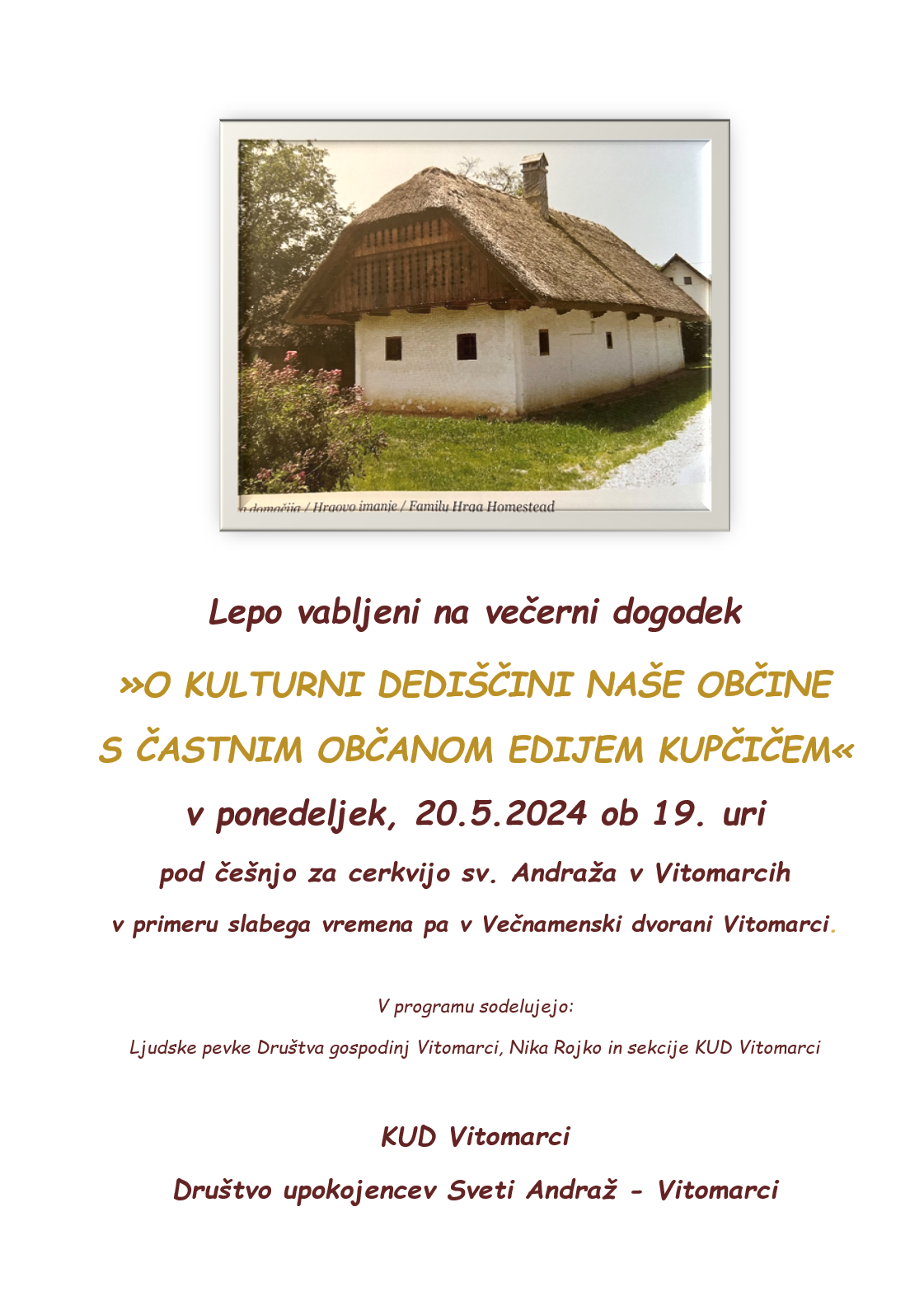 prireditev kulturna dediščina
